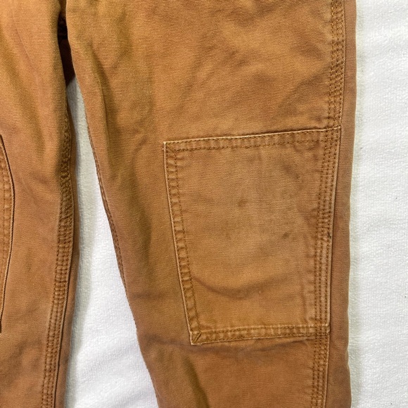 Carhartt Heavy duty Bibs Kids 4T 100% Cotton Lined Warm Winter Fall Chore 1765 - Picture 3 of 10